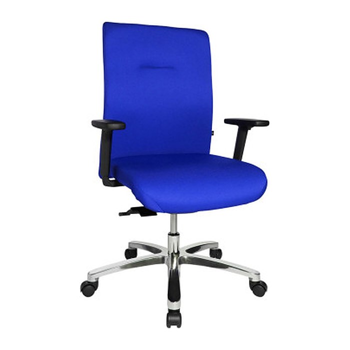 Topstar XXL Bürostuhl Big Star 10, BT190T W56 Stoff blau, Gestell alu