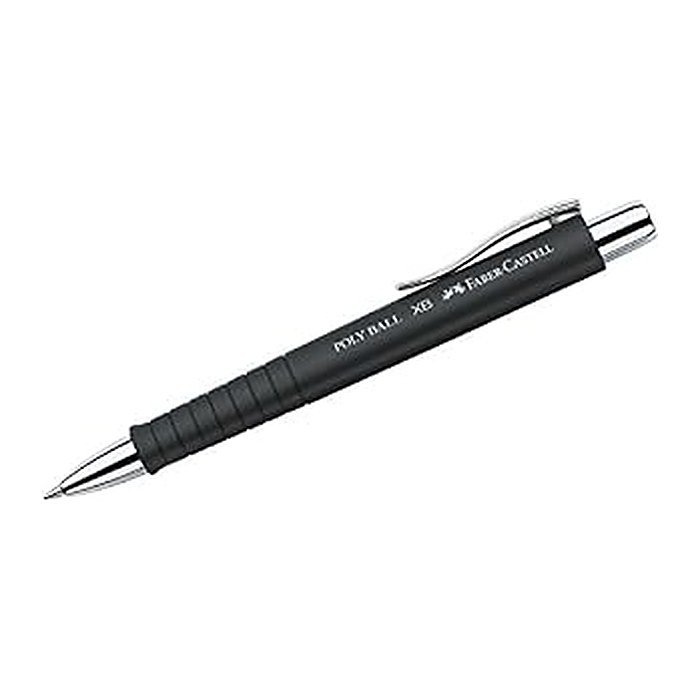 FABER-CASTELL Kugelschreiber POLY BALL Colours XB schwarz, Schreibfarbe: blau, 1 St.
