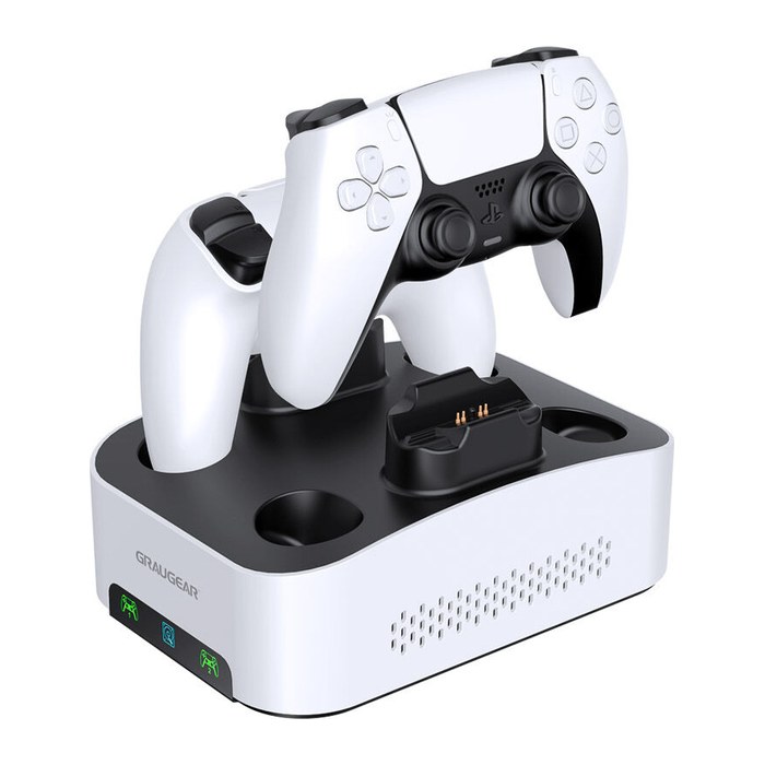 GRAUGEAR Externe Festplatte Gehäuse m. Dual Ladestation PS5