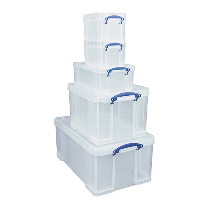 Really Useful Box Aufbewahrungsboxen-Set transparent, 1 Set