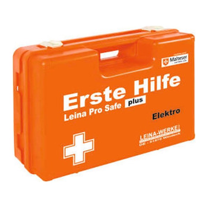 LEINA-WERKE Erste-Hilfe-Koffer Pro Safe plus Elektro DIN 13169 + Erweiterung orange
