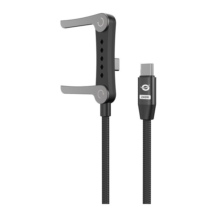 CONCEPTRONIC Kabel 2in1 USB-C2.0->C 60W/PD,480Mbs tel.Halter