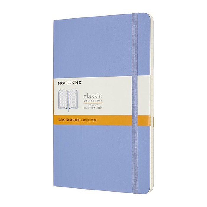 MOLESKINE Notizbuch Classic Collection flexibler Einband ca. DIN A5 liniert, hortensienblau Softcover 240 Seiten, 1 St.
