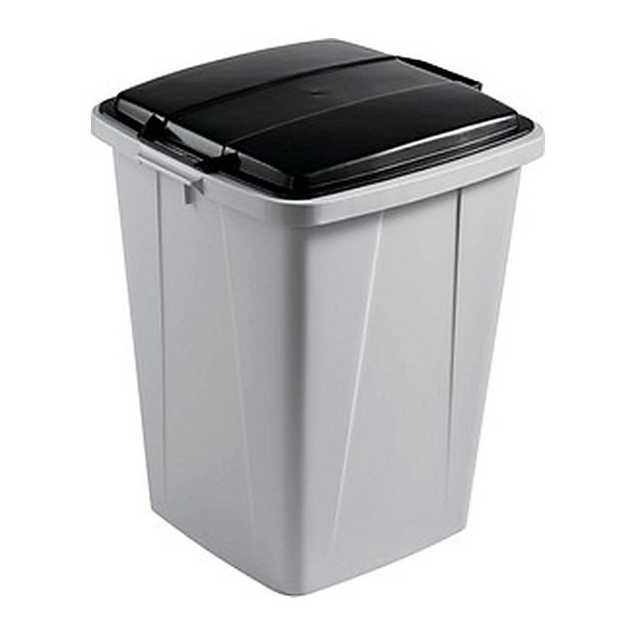 DURABLE Durabin 90 Mülleimer 90,0 l grau, schwarz, 1 St.