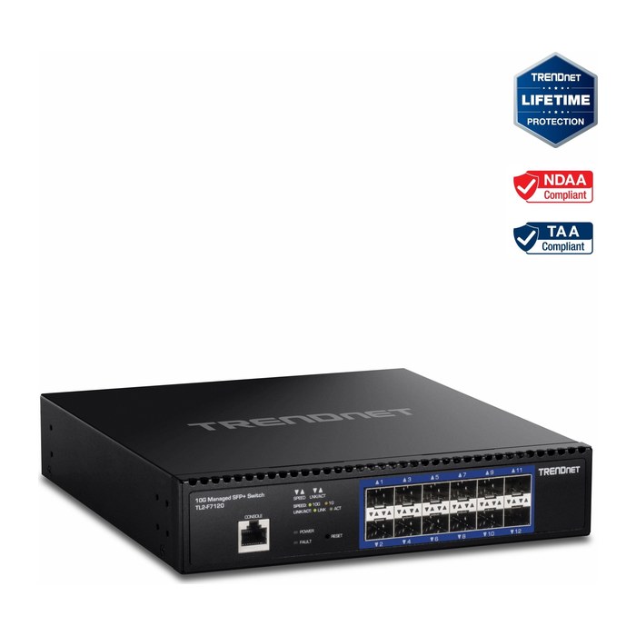 TRENDnet Switch 12-Port 12xSFP+ 10G Layer 2 Managed