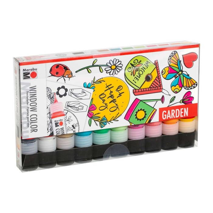 Marabu Garden Fenstermalfarben farbsortiert 10x 25,0 ml
