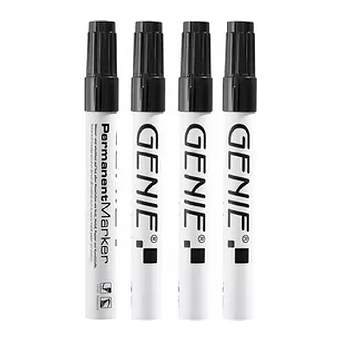 GENIE P-Marker Rund-Spitze Metall schw. 4 Stk.
