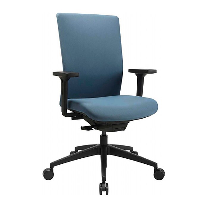 Topstar Bürostuhl Sitness AirWork G, PA40OMT6MT6 Stoff blau, Gestell schwarz