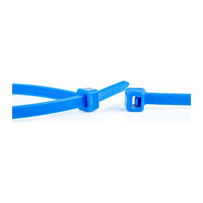 WKK Kunststoffkabelbinder Blau 370x4,8mm 100 St.