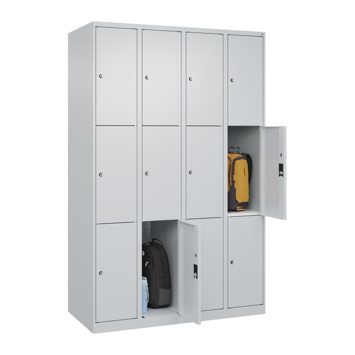 CP Schließfachschrank Classic Plus lichtgrau 080000-403 S10008, 12 Schließfächer 120,0 x 50,0 x 185,0 cm