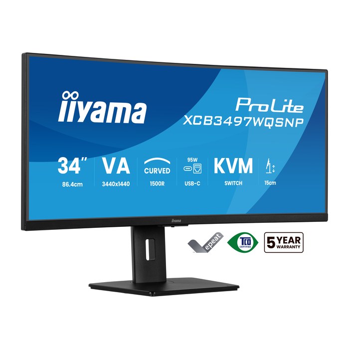 IIYAMA 86,4cm (34") XCB3497WQSNP-B1 21:9 3xHDMI+DP+USB-C
