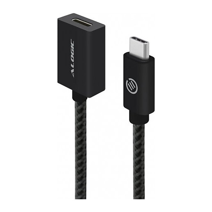 Alogic USB 3.2 Verlängerungskabel Typ C -C M/F 0,5m sw