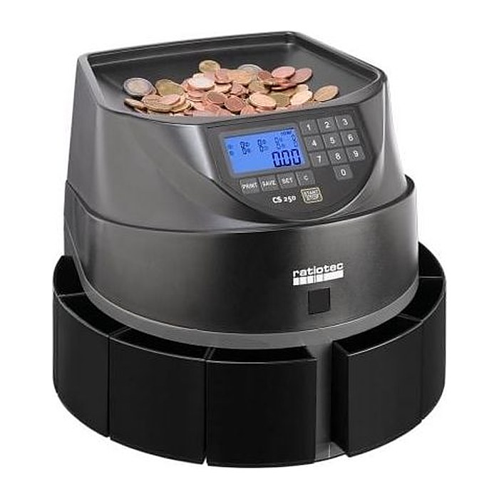 ratiotec Münzzähl- und Sortiermaschine CS 250, 1 St.