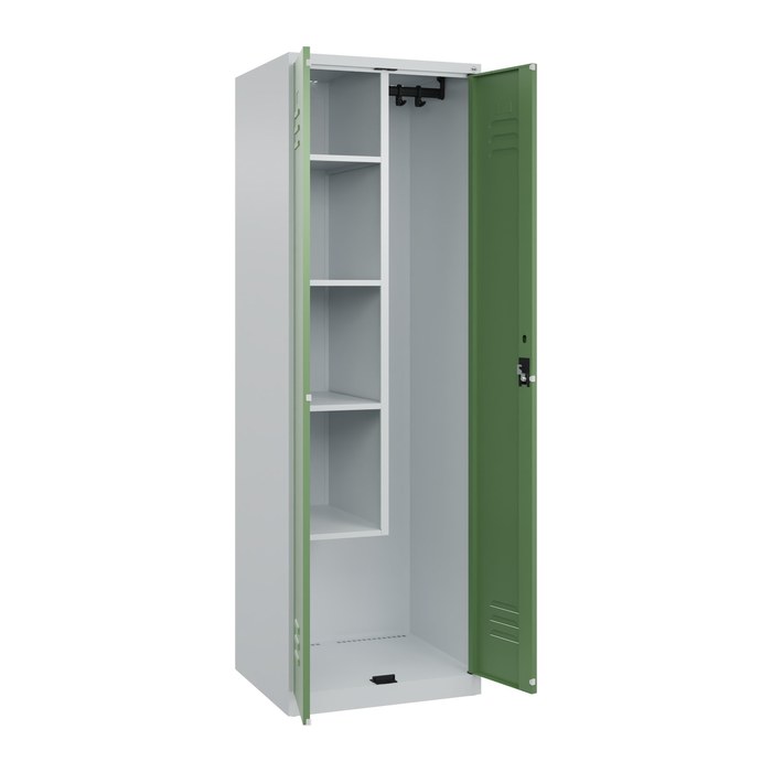 CP Putzmittelschrank Classic Plus 080100-00 S10019 resedagrün, lichtgrau 4 Fachböden 60,0 x 50,0 x 185,0 cm, aufgebaut, 1 St.