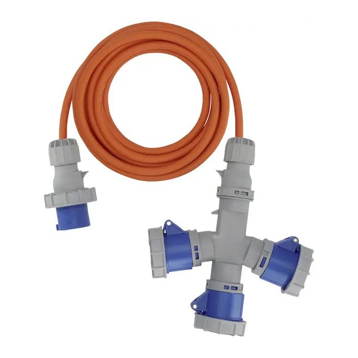 Brennenstuhl Verl.-Kabel CEE 3 Fach Verteiler 16A 5m