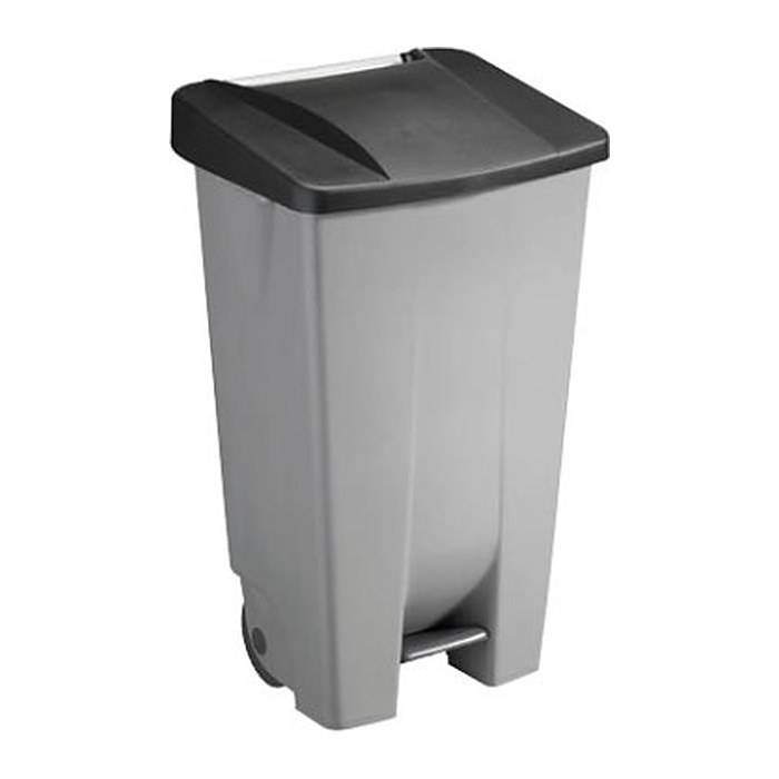 helit Mülleimer 120,0 l grau, schwarz, 1 St.