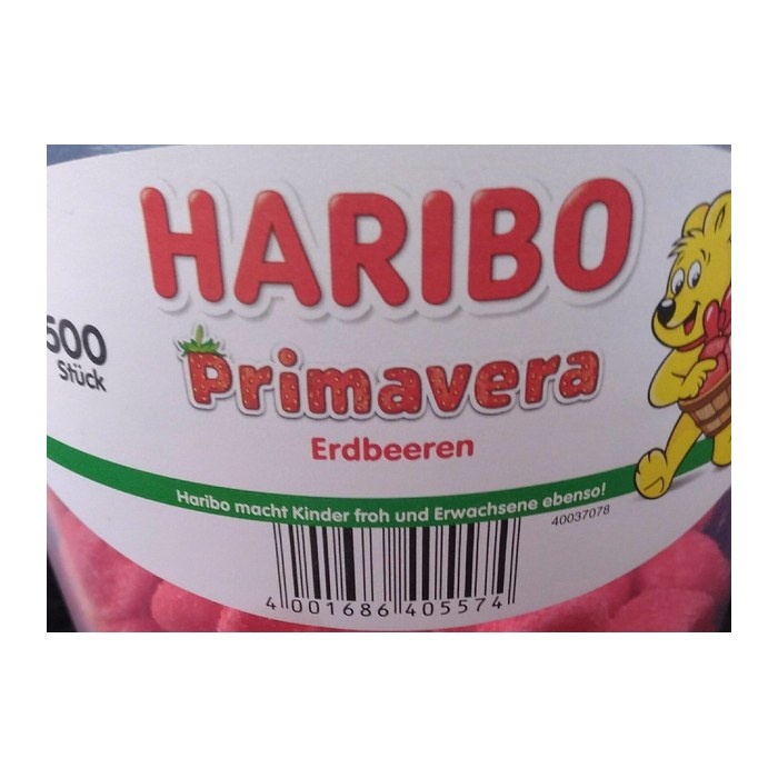 HARIBO Primavera Erdbeeren  500 St./1150,0 g, 500 St.