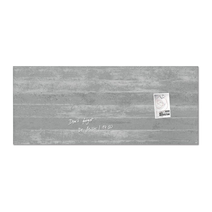 SIGEL Glas-Magnettafel artverum® 130,0 x 55,0 cm Design Sichtbeton