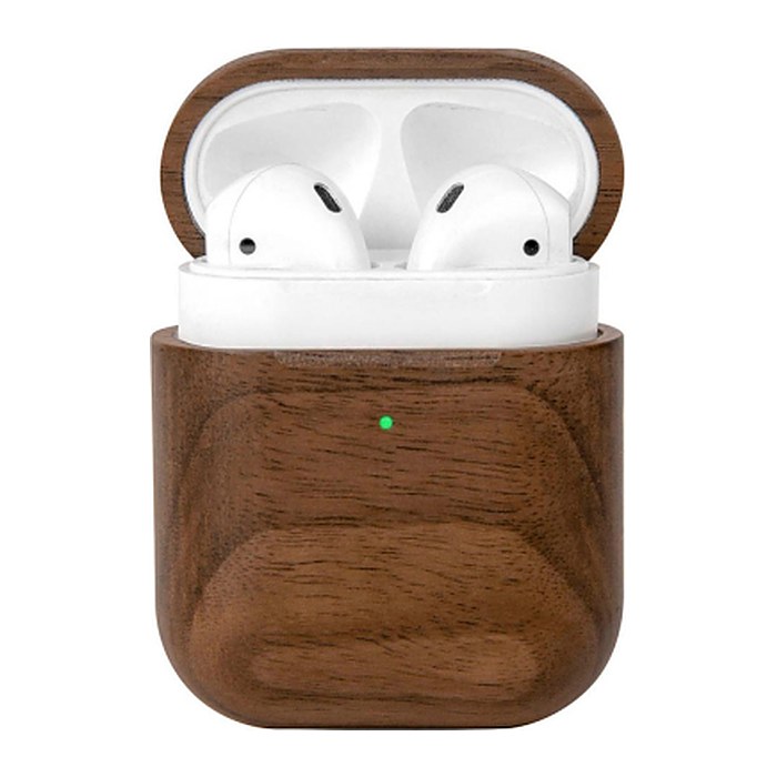 WOODCESSORIES AirCase Schutzhülle für Apple AirPods 1. Gen, AirPods 2. Gen braun