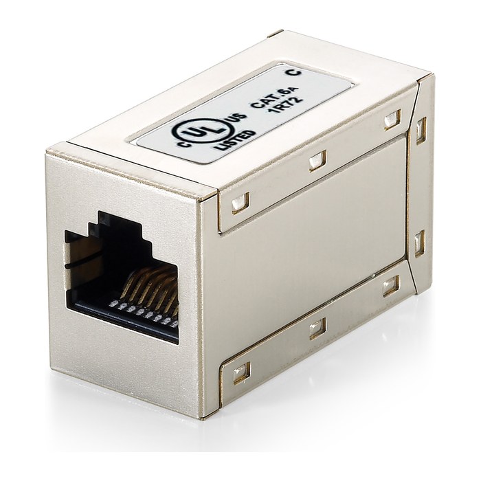 Equip modulare Kupplung Cat6a RJ45x2 8P8C geschirmt silber Polybeutel