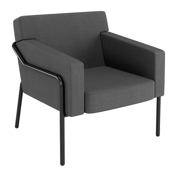medso powered by PAPERFLOW Sessel MEDSO L anthrazit schwarz Stoff 75,0 x 74,3 x 73,6 cm, 1 St.