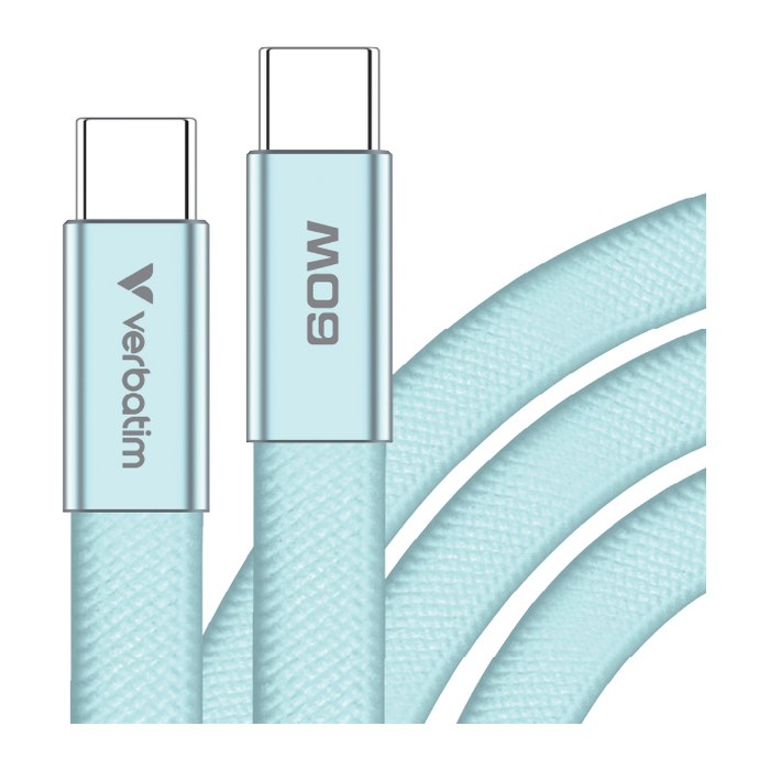 Verbatim USB-C auf USB-C Kabel Sync & Charge 60W 120cm Blau