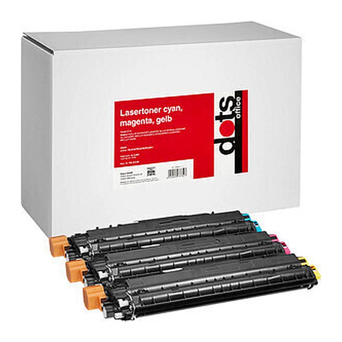 dots cyan, magenta, gelb Toner kompatibel zu brother TN-247C/M/Y, 3er-Set