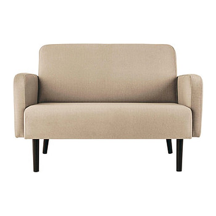 meet powered by PAPERFLOW 2-Sitzer Sofa LISBOA elfenbein schwarz Stoff 124,0 x 81,5 x 83,0 cm, 1 St.