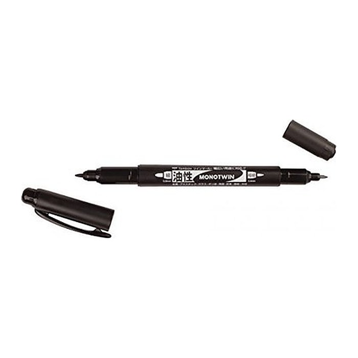Tombow MONO twin Permanentmarker schwarz 0,4 - 0,8 mm, 1 St.