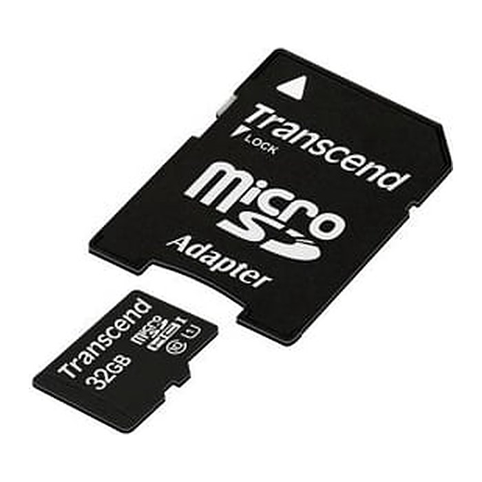 SD microSD Card 32GB Transcend SDHC UHS1 w/adapter