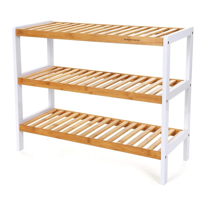 SONGMICS Schuhregal weiß, natur 70,0 x 26,0 x 55,0 cm, 1 St.