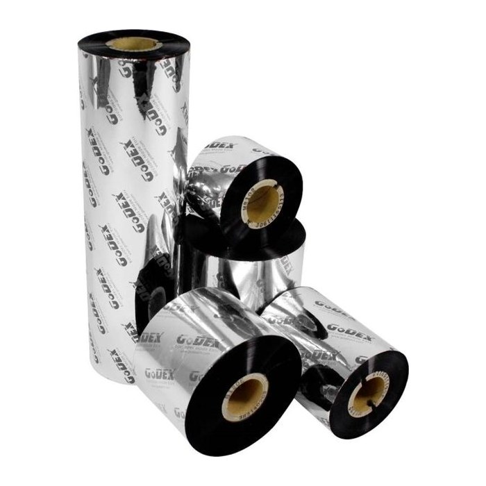 GoDEX GWR 765 schwarz Thermotransferbänder für Etikettendrucker, 15 Rollen