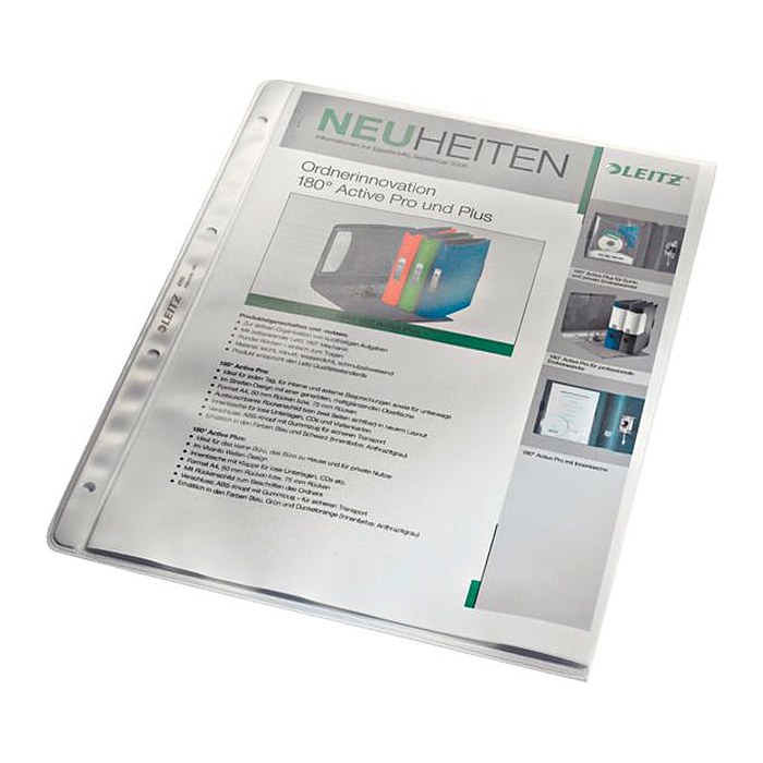 LEITZ Prospekthüllen 4700 DIN A4 transparent genarbt 0,13 mm, 100 St.