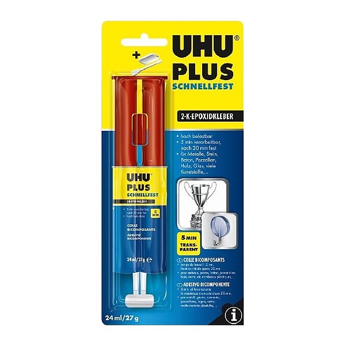 UHU PLUS SCHNELLFEST 2 Komponenten-Kleber 27,0 g, 1 St.