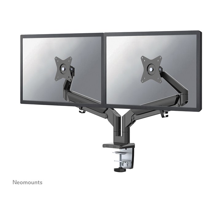Neomounts Monitor-Halterung DS70-810BL2 schwarz für 2 Monitore, Tischklemme, Tischbohrung