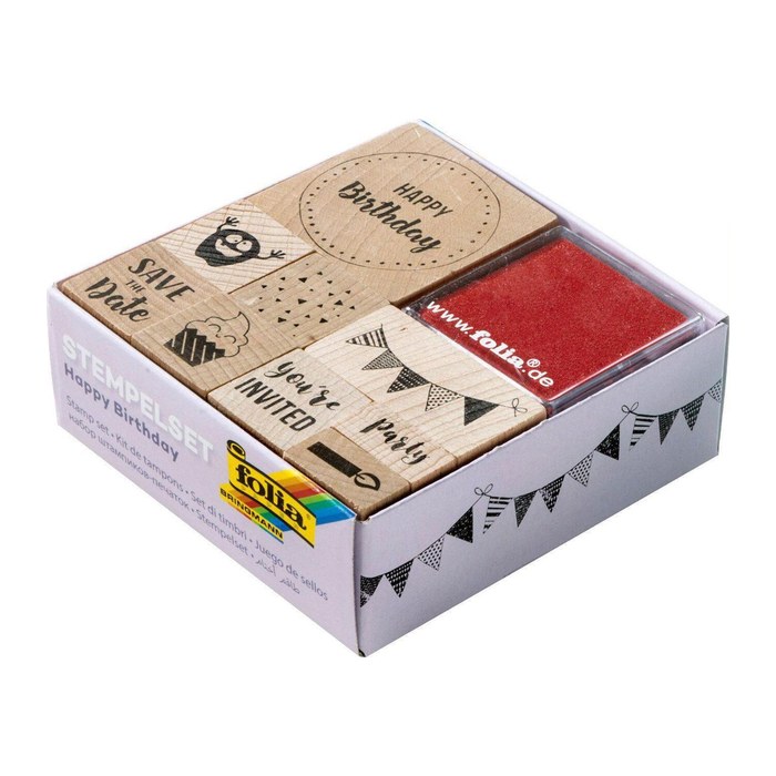 folia Motivstempel-Set HAPPY BIRTHDAY, 1 Set