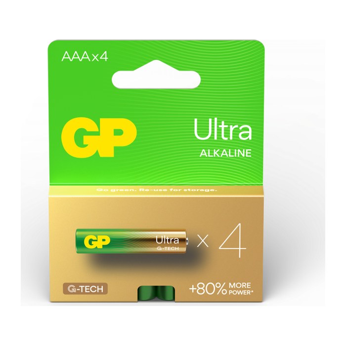 GP Batterien ULTRA Alkali-Mangan Micro AAA 1,5 V, 4 St.