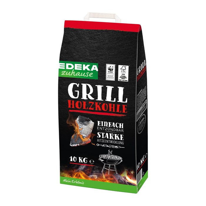 EDEKA zuhause Holzkohle Grillkohle, 10,0 kg, 1 St.