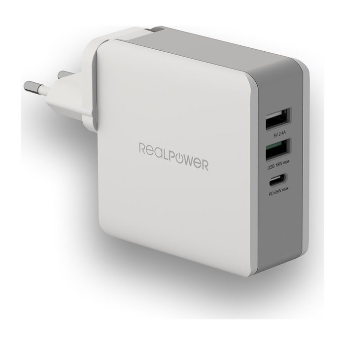RealPower Ladegerät DeskCharge-65 Travel 65W