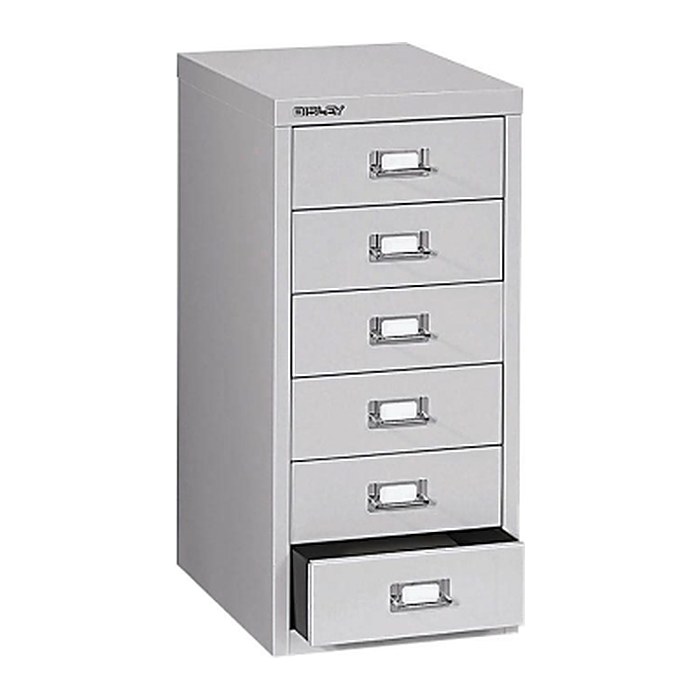 BISLEY MultiDrawer™ L296 Schubladenschrank lichtgrau 6 Schubladen 27,8 x 38,0 x 59,0 cm, 1 St.