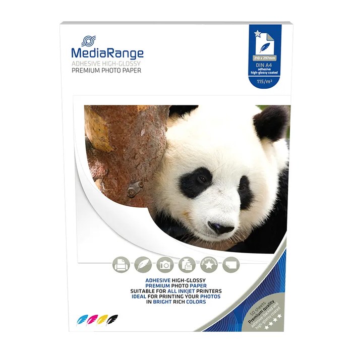 MediaRange kleb Fotopapier hochglän. 210x297mm 115g 50 Blatt