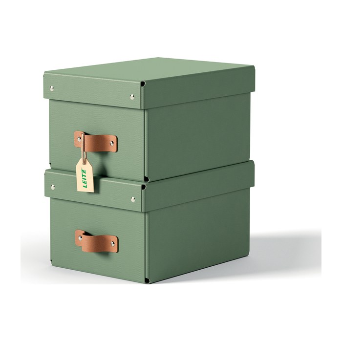 LEITZ Puro Aufbewahrungsboxen 7,0 l grün 20,0 x 28,0 x 15,0 cm, 2 St.