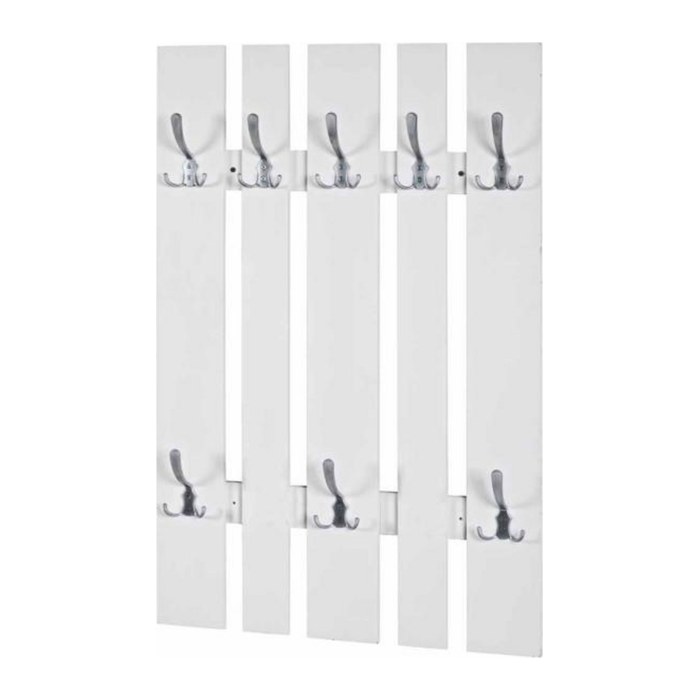 HAKU Möbel Wandgarderobe 14394 weiß Metall 8 Haken 65,0 x 100,0 cm, 1 St.