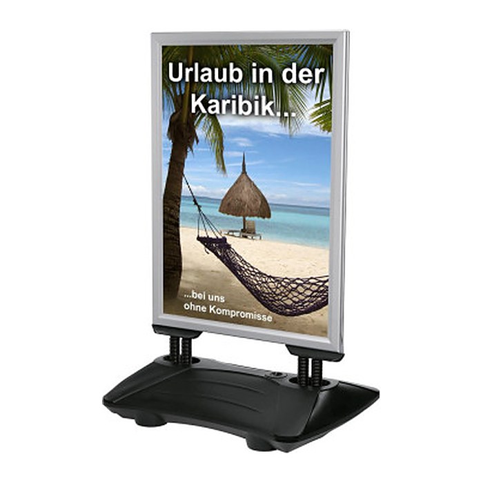 update displays Kundenstopper WindPro silber DIN A1 2 Fächer 66,6 x 72,0 x 118,0 cm, 1 St.