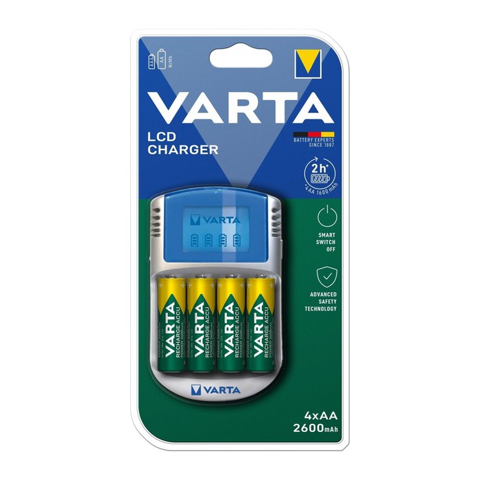 VARTA LCD CHARGER Akku-Ladegerät inkl. Akkus
