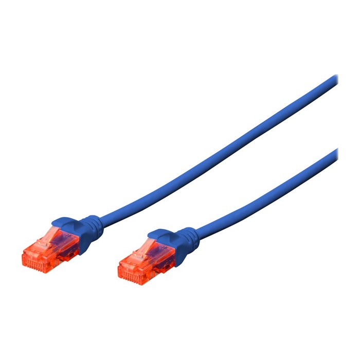 DIGITUS Patchkabel Cat6 U/UTP 2xRJ45 0.25m grau Hebelschutz