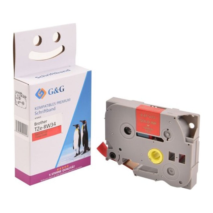 G&G Seiden Schriftband kompatibel mit Brother TZe-R434
