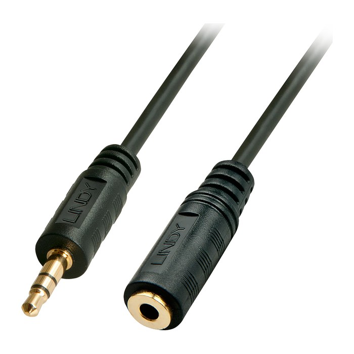 LINDY Audiokabel 3.5mm/2m 3.5mm-Klinke m/f vergoldet