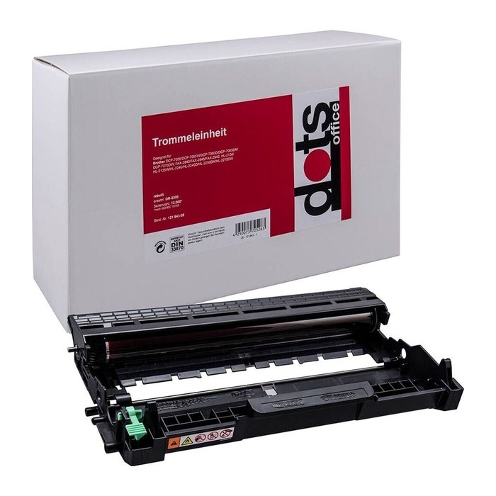 dots schwarz Trommel kompatibel zu brother DR-2200