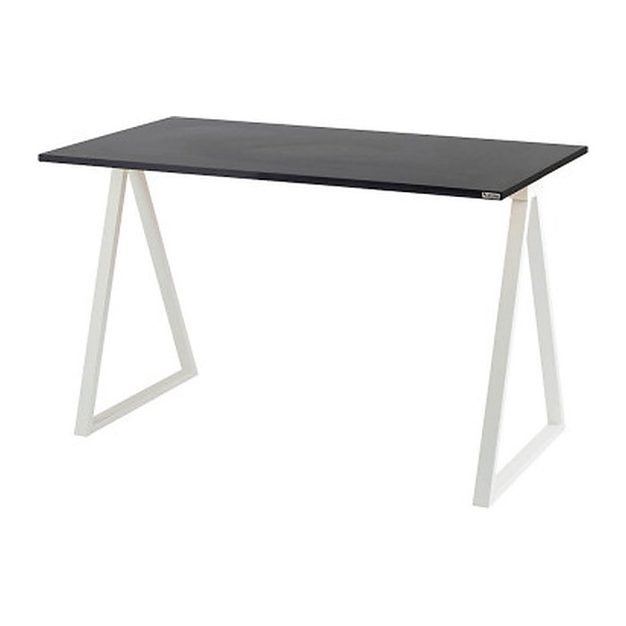 PAPERFLOW easyHome LV9 Schreibtisch schwarz rechteckig, A-Fuß-Gestell weiß 110,0 x 60,0 cm